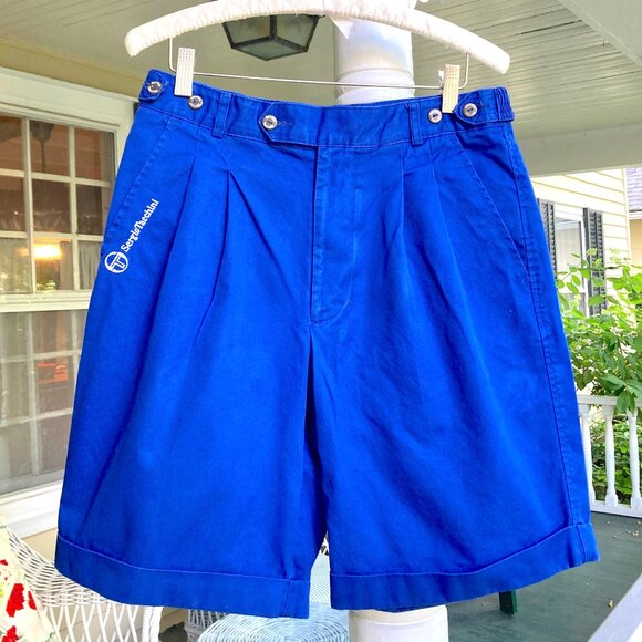 🔥 Vintage Sergio Tacchini 100% Cotton Shorts w Cuffs, Men’s - Picture 1 of 11